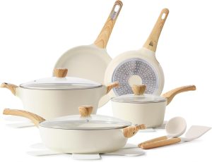 SENSARTE 14-Piece Ceramic Cookware Set
