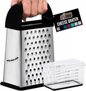 GORILLA GRIP XL 4-Sided Cheese Grater With Container