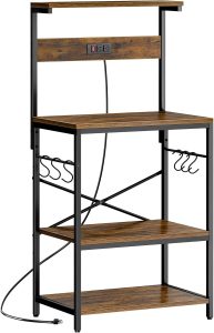 SUPERJARE Bakers Rack with Power Outlet