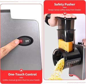 PARTNERJOY 7-in-1 Electric Cheese Grater