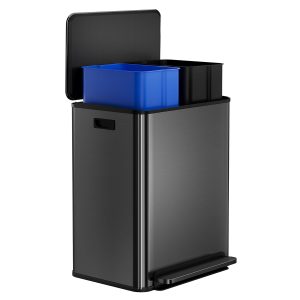 Garvee Dual Compartment Stainless Steel Trash Can