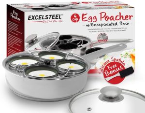 EXCELSTEEL 4 Cup Egg Poacher