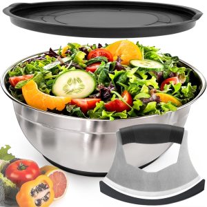 ZMCYNG Stainless Steel Salad Chopper Bowl