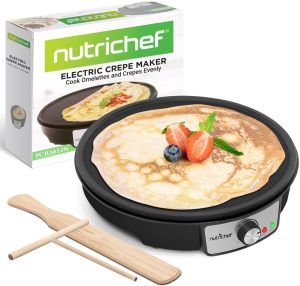 NutriChef Electric Crepe Maker & Griddle Cooktop