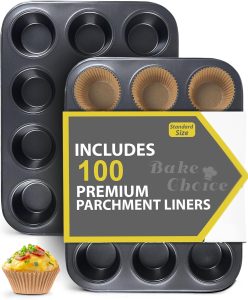 Bake Choice 2 Pack Carbon Steel Muffin Pans