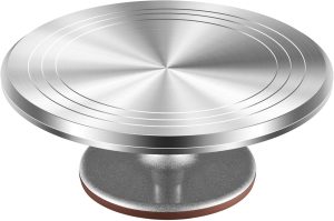Kootek Aluminium Alloy Revolving Cake Stand 12 Inch